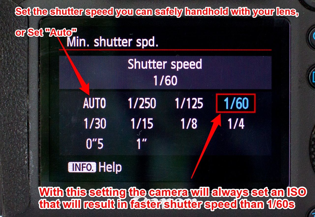 Canon 6D Auto ISO minimum shutter speed