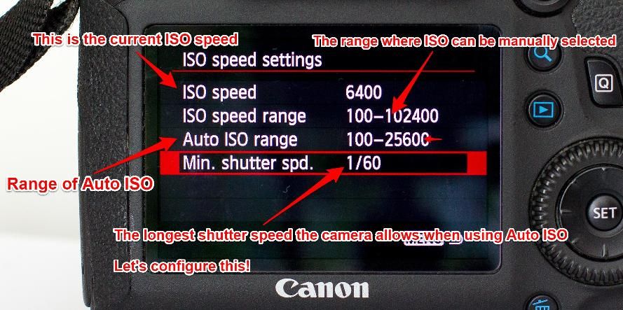 Canon 6D ISO speed settings detailed