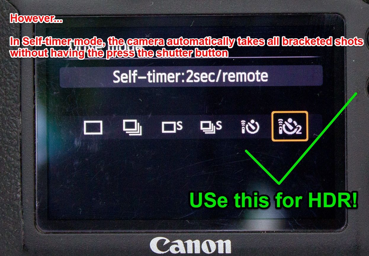 Canon 6D self-timer 2 sec