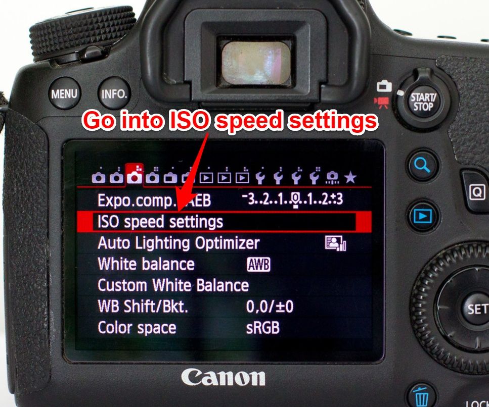 Canon 6D ISO speed settings
