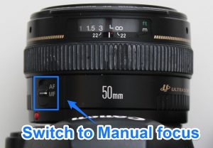 Switch to manual focus