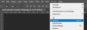 Action Window in Photoshop