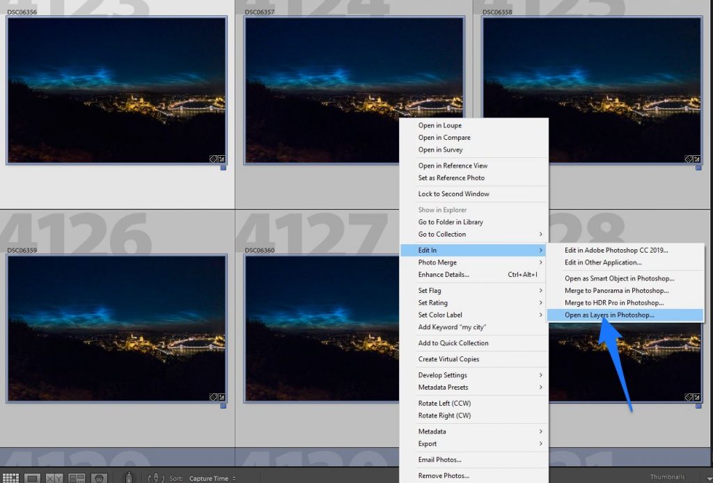 Lightroom open as layers in Photoshop