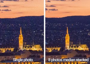 median stacking noise reduction before-after photoshop 700px
