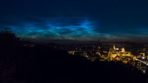 noctilucent clouds from Citadel above Buda Castle