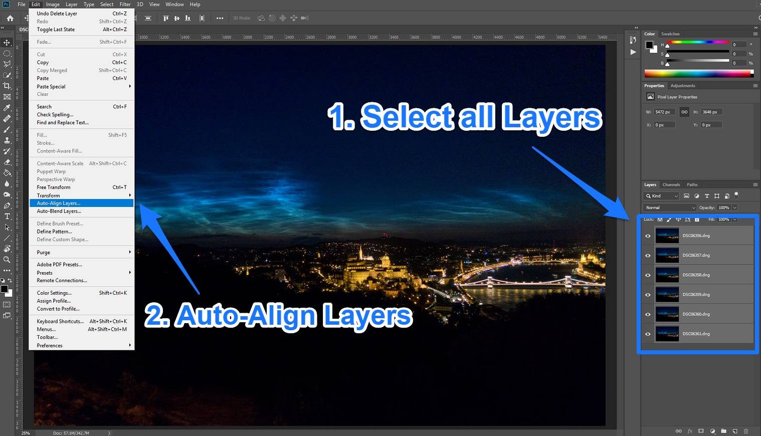 Auto blend layers photoshop как