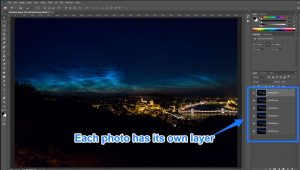 photoshop each photo has its own layer