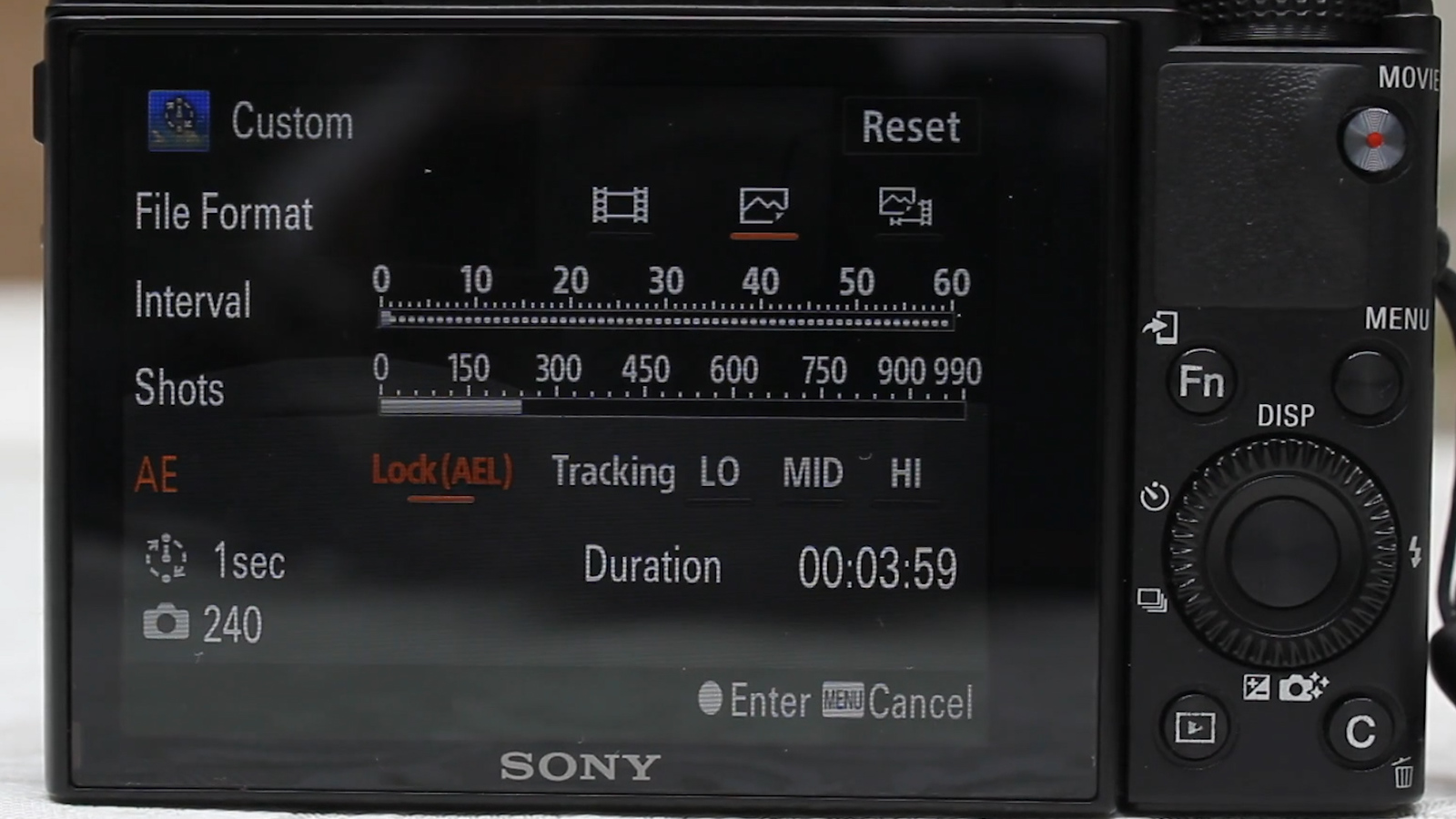 time lapse sony rx100