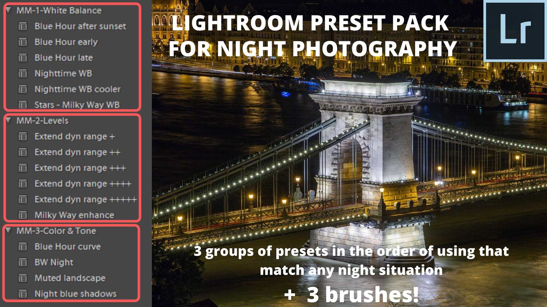 lightroom preset pack for night photography