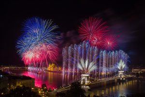 budapest fireworks st stephen's day chain bridge