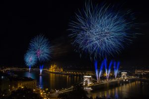 budapest fireworks st stephens day chain bridge