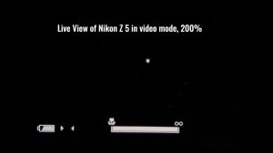nikon z5 less noisy live view in video mode