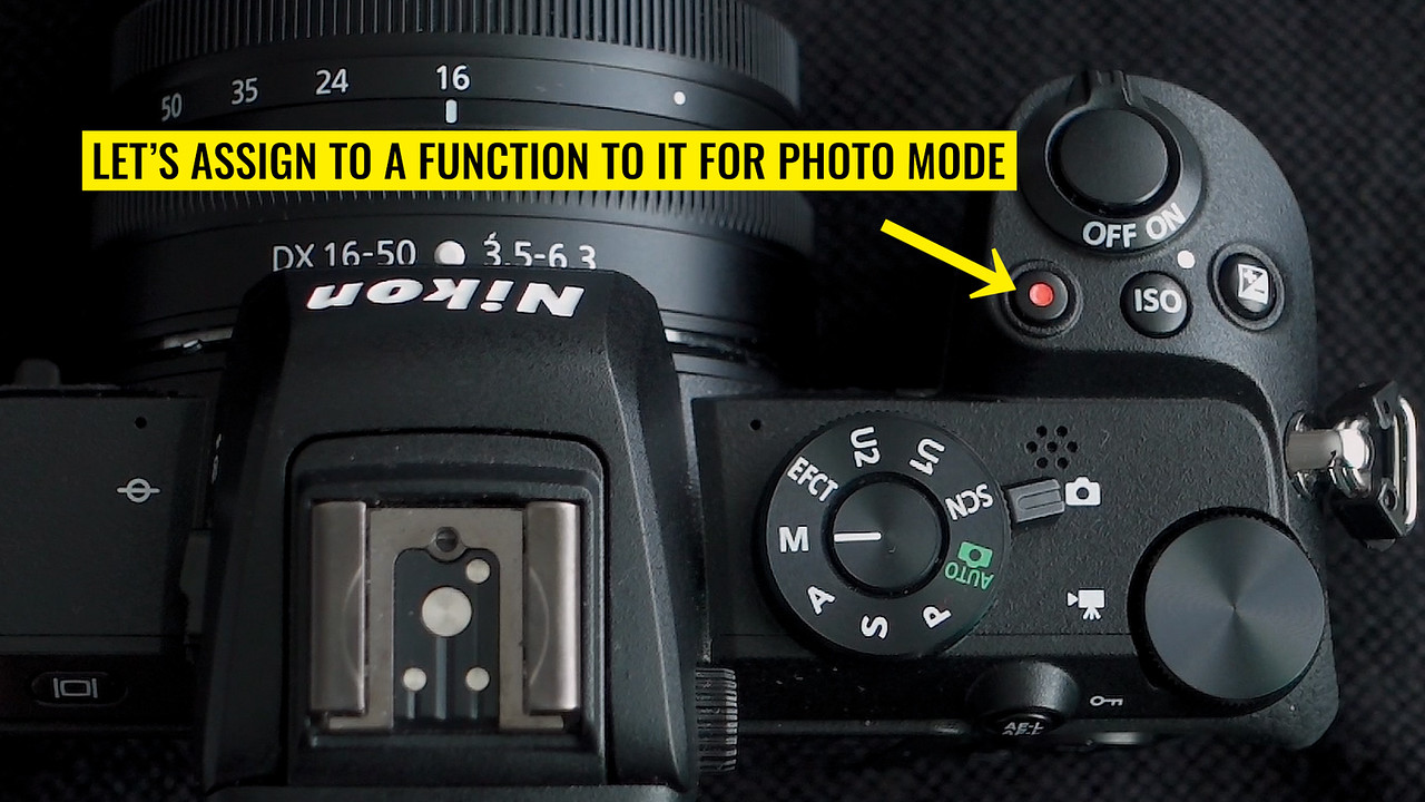assign function to movie button on nikon z cameras